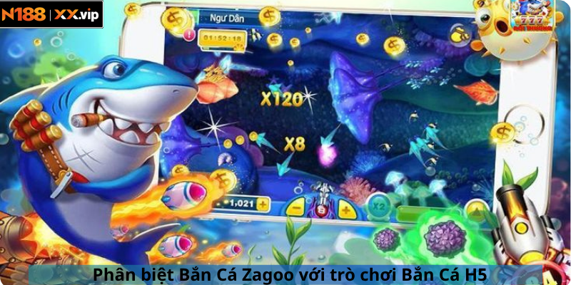 Phân biệt Bắn Cá Zagoo với trò chơi Bắn Cá H5